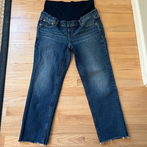 HP 🎉 GAP Maternity True Waistband Full Panel Cheeky Straight Ankle Jeans Size 28 - Picture 7 of 16